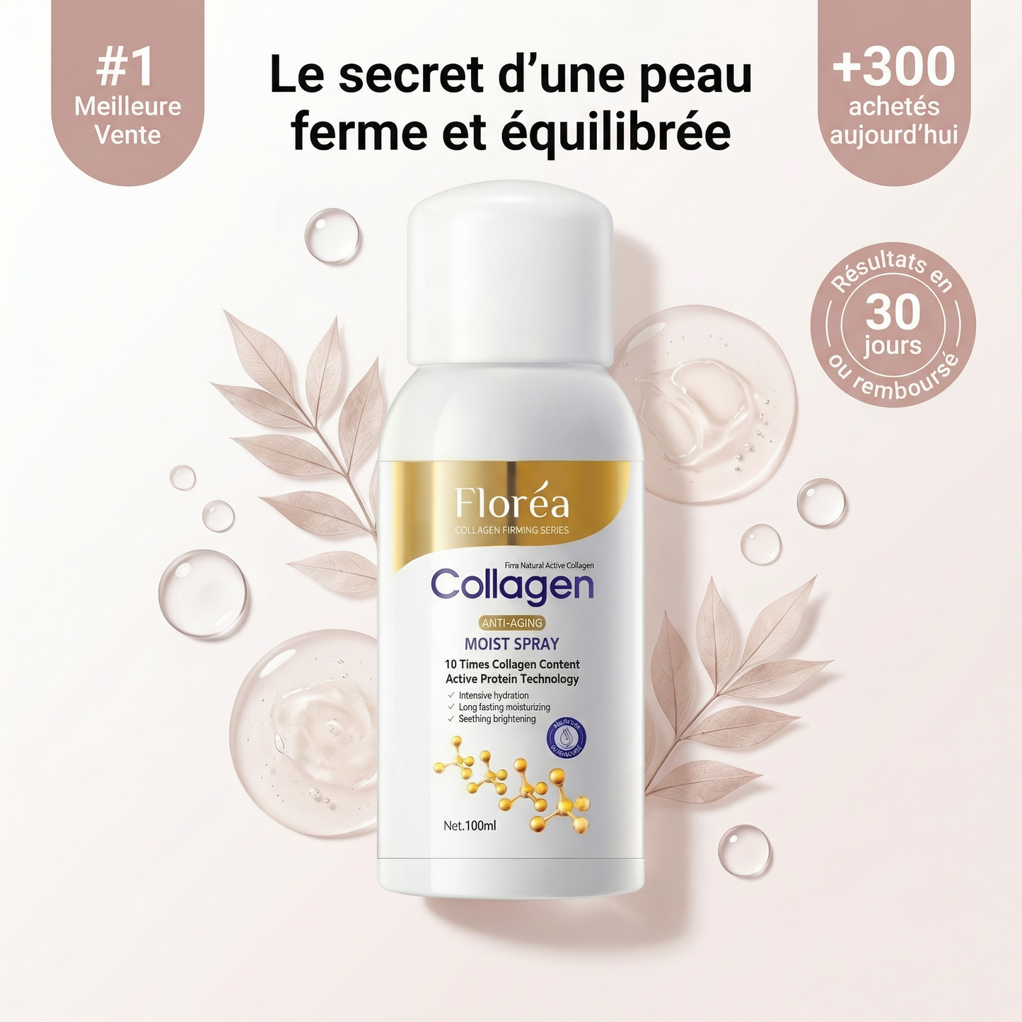 Spray raffermissant au collagène