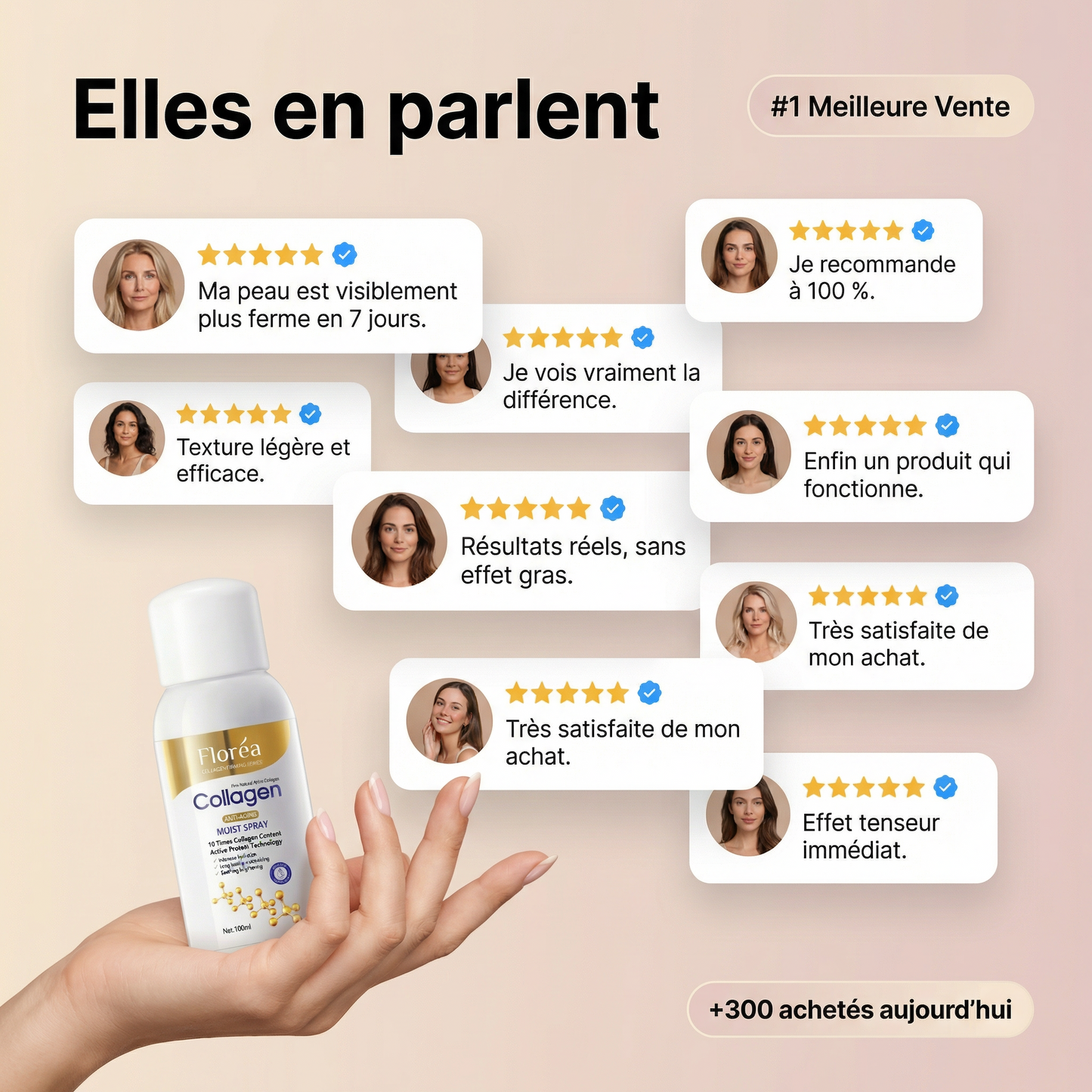 Spray raffermissant au collagène